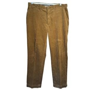 Polo Ralph Lauren Brown Corduroy Pants 40x32 Flat Front